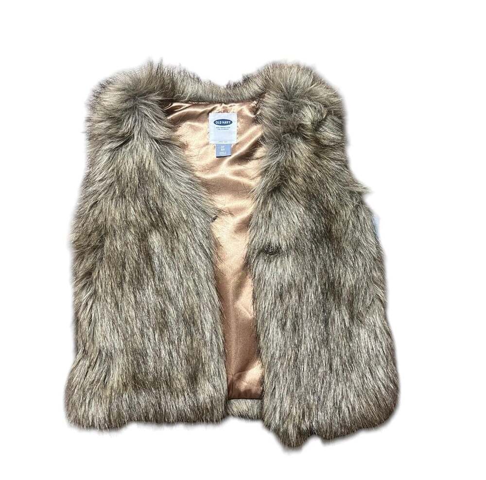 Old Navy Faux-Fur Sleeveless Vest for Girls